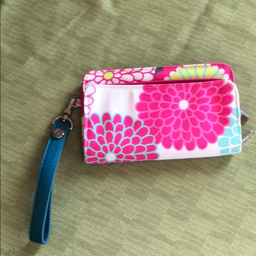 White floral thirty-one wristlet!